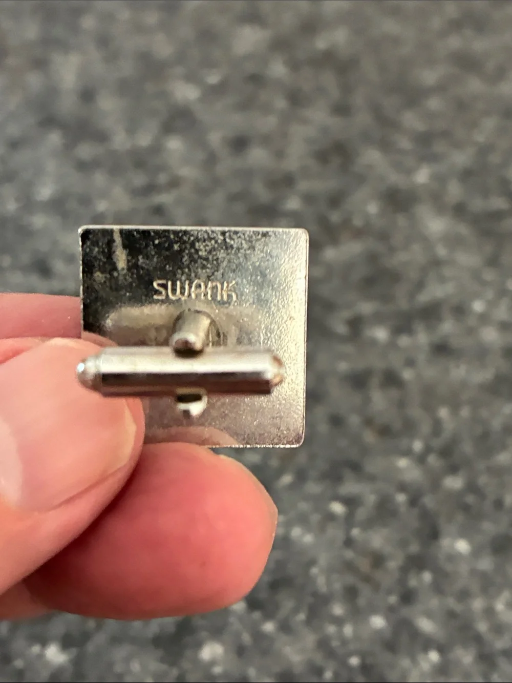 Swank Lion Motif Square Cufflinks in Antique Silver